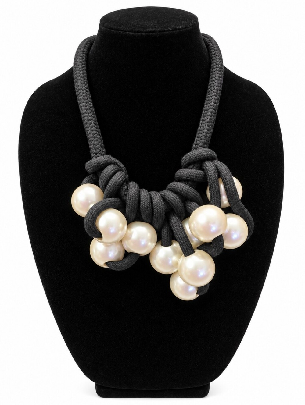 Chunky Rope Pearl Statement Necklace